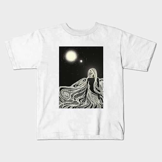 moonlight Kids T-Shirt by a lot of screaming